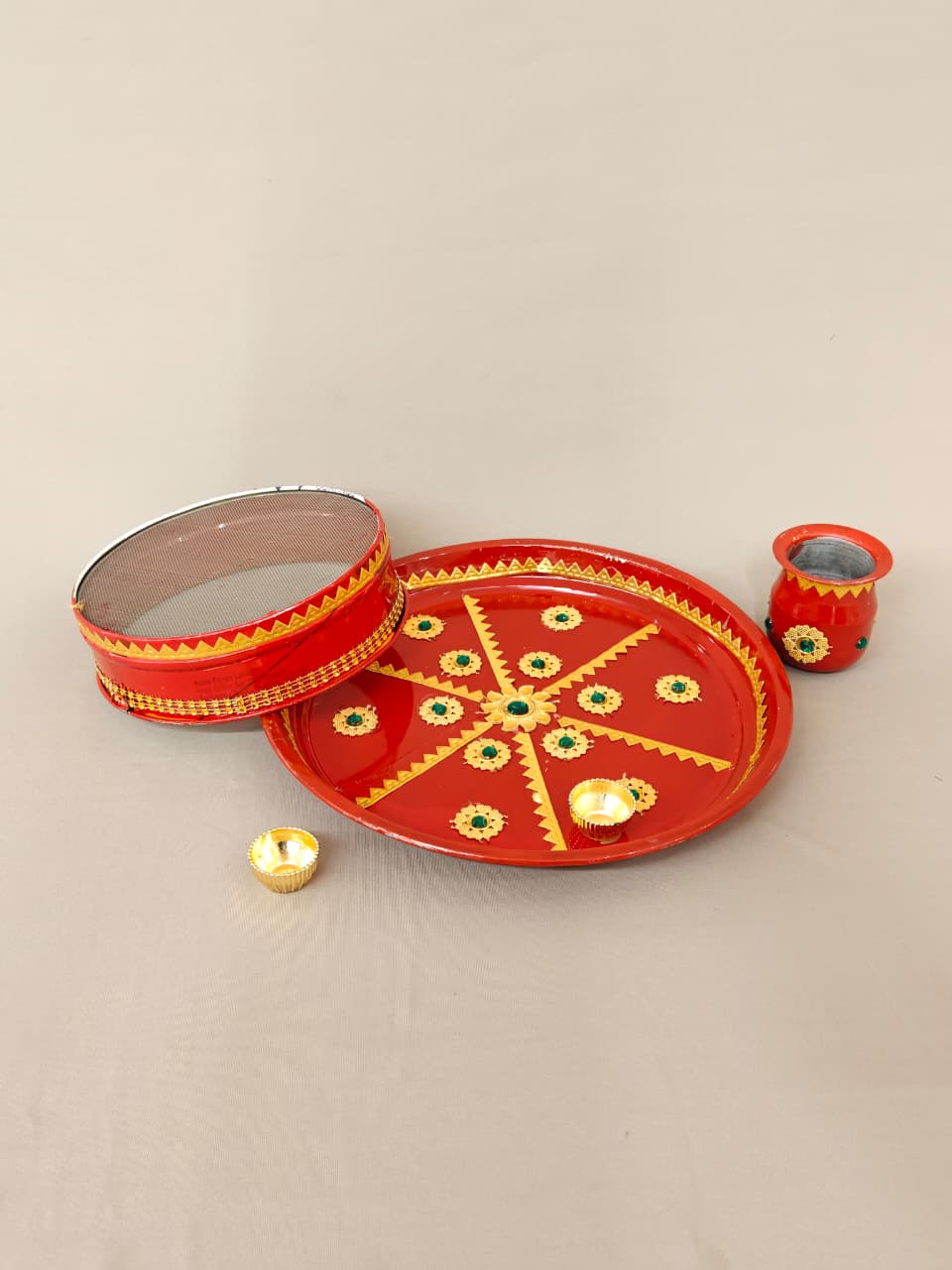 Maheshwari Fancy Store - Karvachauth Pooja Thali Set